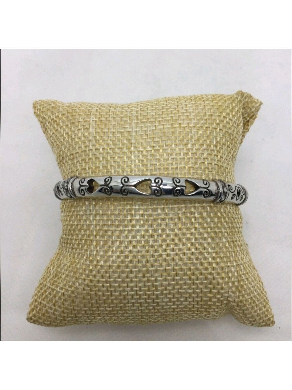 NWT Brighton Shot Thru Hearts Bangle Bracelet NWT 8"